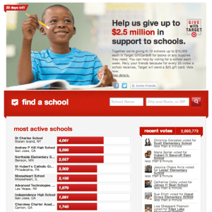 Give with Target Facebook Campaign