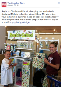The Container Store- Store Customers Shopping Back to School