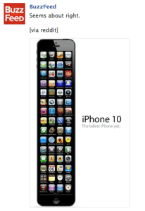 BuzzFeed iPhone 5 Facebook Update