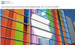 Mashable and iPhone 5 Facebook Updates