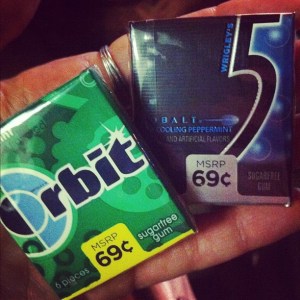 Mini Gum Pack Samples from Orbit and 5