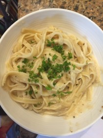 Skinny fettuccine Alfredo 